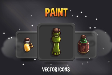48 Paint Game Icons