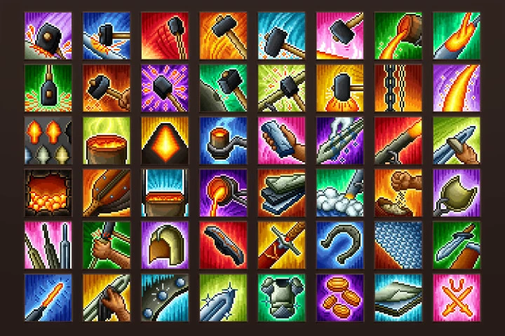 Blacksmith Skill Icon Pack