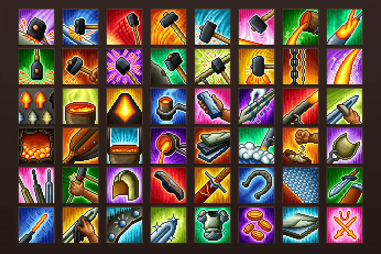 Blacksmith Skill Icon Pack Download - CraftPix.net