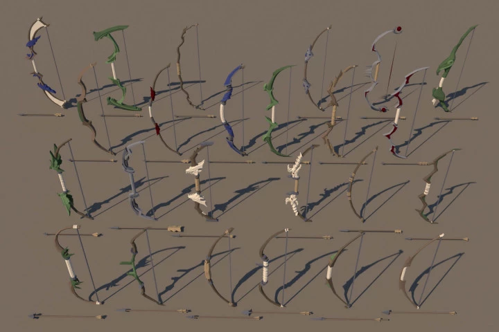 Bow 3D Low Poly Models