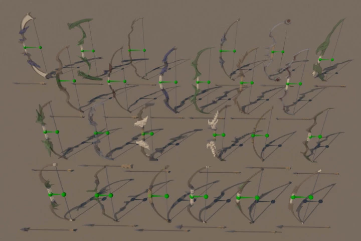 Bow 3D Low Poly Models