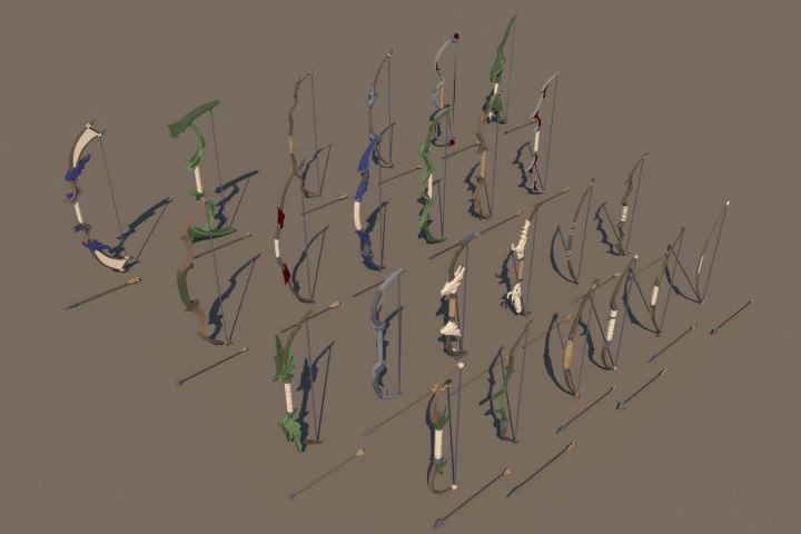 Bow 3D Low Poly Models
