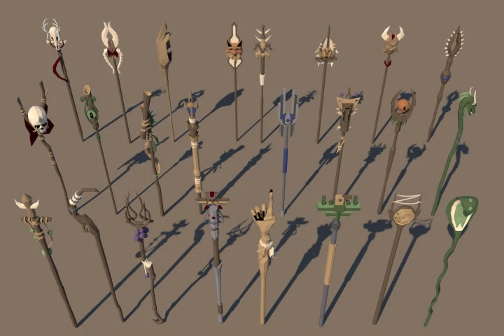 Cane 3D low Poly Models