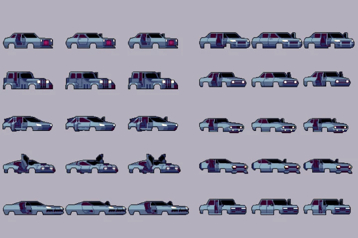 Car Constructor Pixel Art