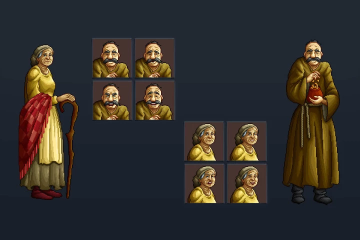 Civilian Characters Pixel Art Assets Pack