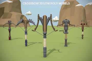 Crossbow 3D Low Poly Models