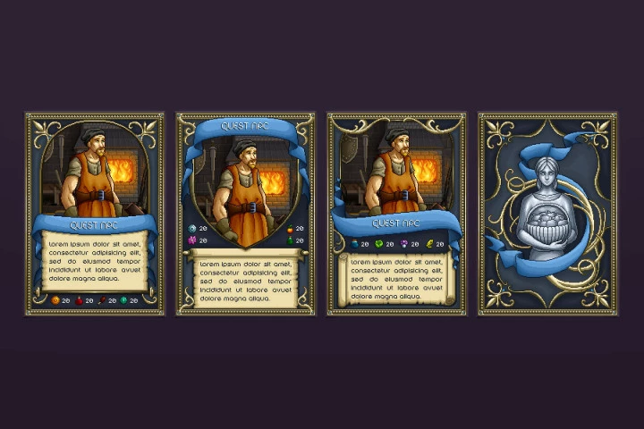 Free NPC Quest TCG Cards Pixel Art