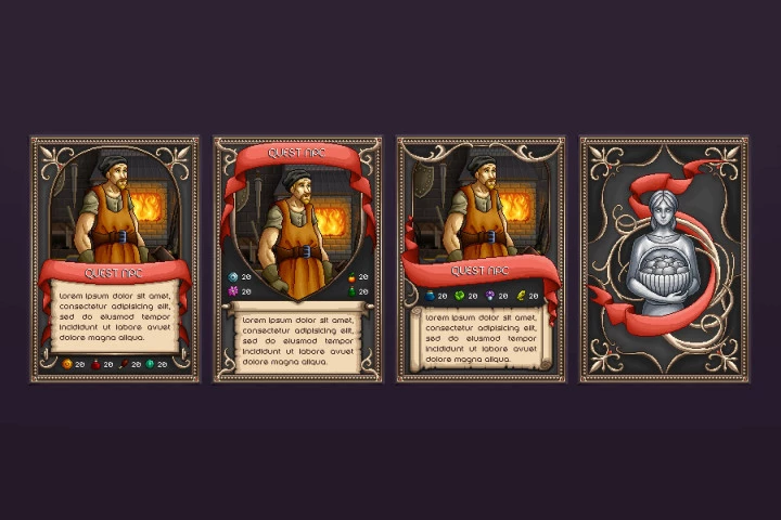 Free NPC Quest TCG Cards Pixel Art