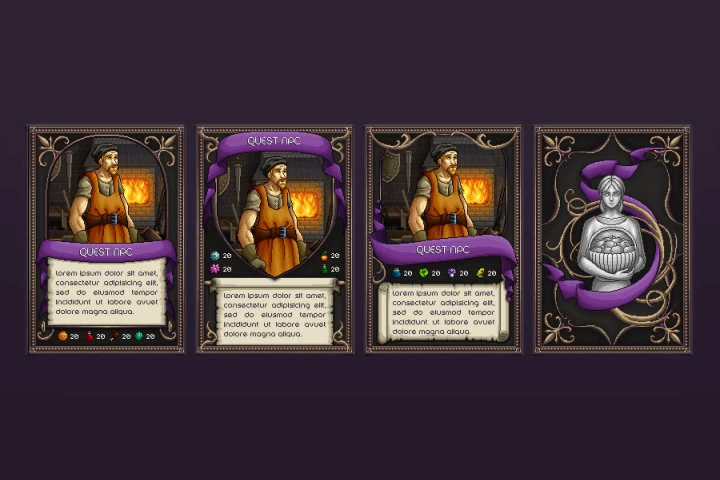 Free NPC Quest TCG Cards Pixel Art