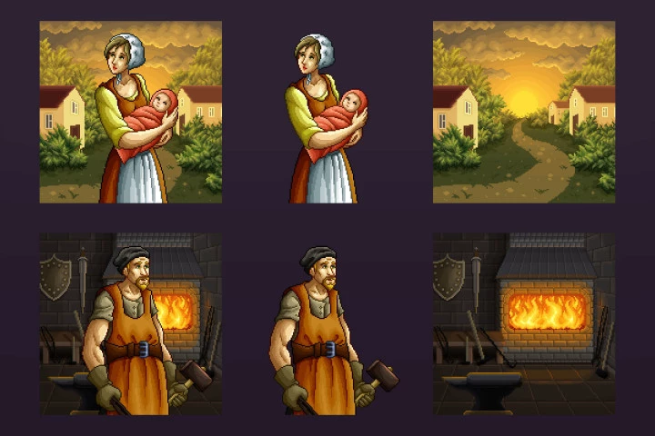 Free NPC Quest TCG Cards Pixel Art