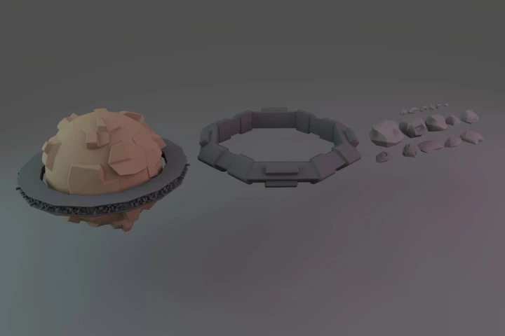 Free Spaceship 3D Low Poly Models Pack