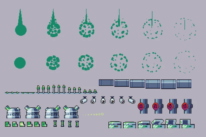 Lab Game Tileset Pixel Art