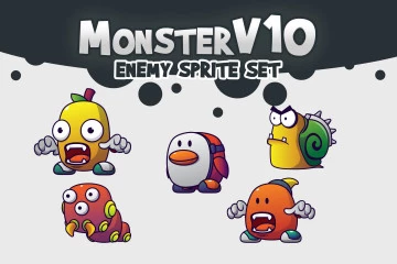 Monster V10 Enemy Sprite Set