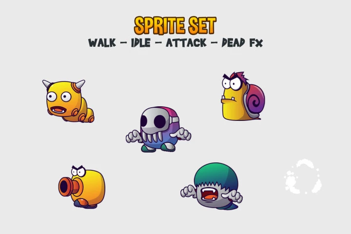 Monster V11 Enemy Sprite Set