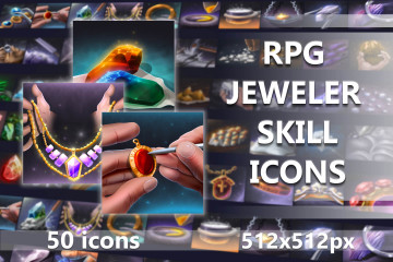50 RPG Jeweler Skill Icons