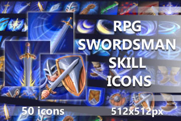 RPG Swordsman Skill Icons