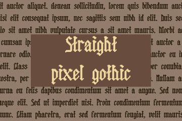 Straight Pixel Gothic Font