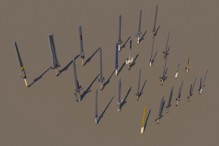 Sword 3D Low Poly Model Pack