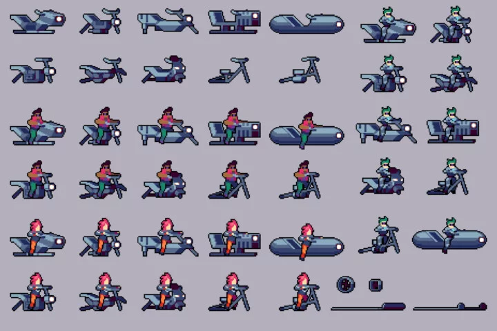 Bike Constructor Pixel Art
