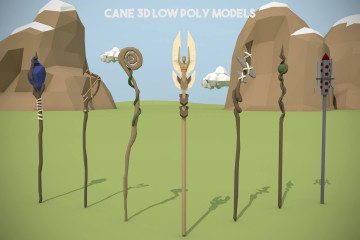 Cane 3D low Poly Pack