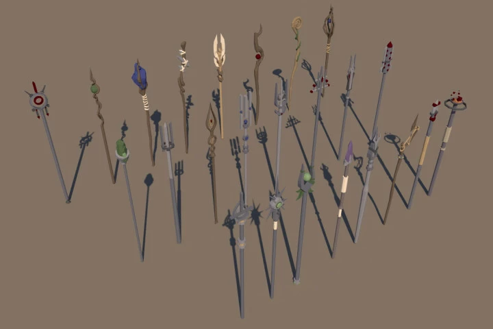 Cane 3D low Poly Pack