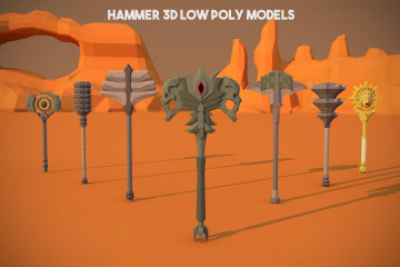 Hammer 3D Low Poly Models