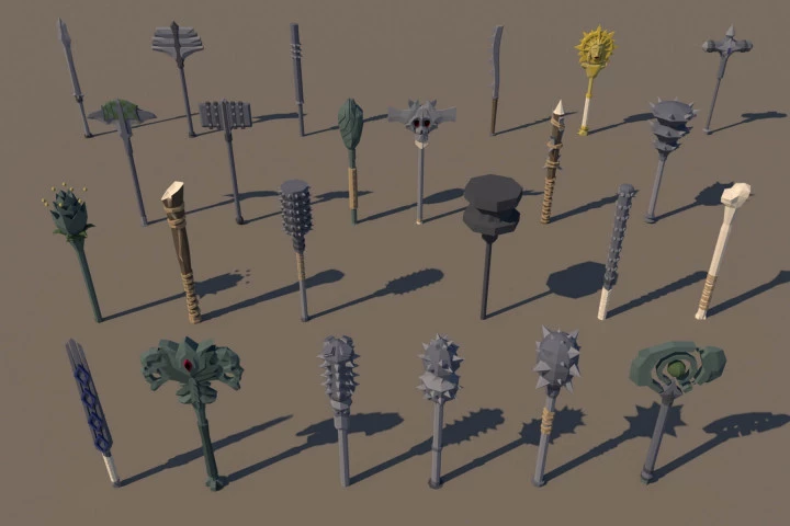 Hammer 3D Low Poly Models
