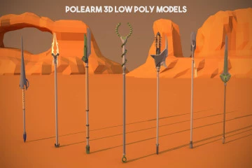 Polearm 3D Low Poly Models