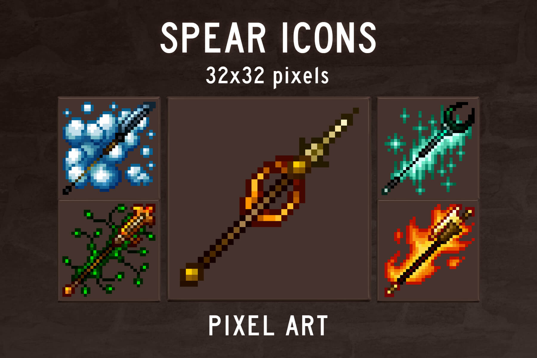 Spear Pixel Art Rpg Icons Download Craftpix Net