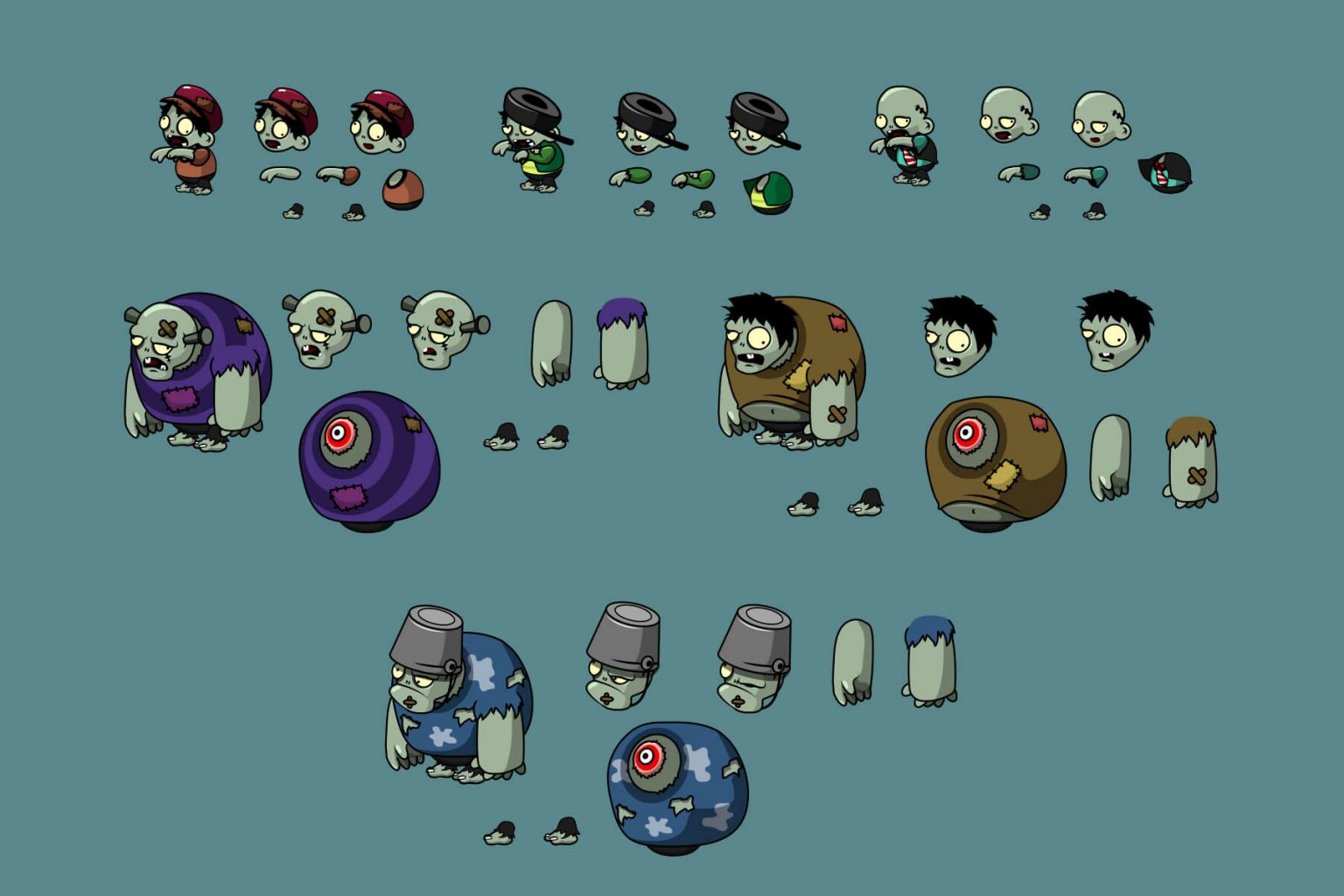 Zombie Character Sprite Set Download - CraftPix.net