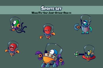 Alien V4 Character Sprites Download - CraftPix.net