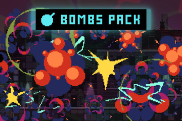 Bombs and Explosions Pixel Art Set
