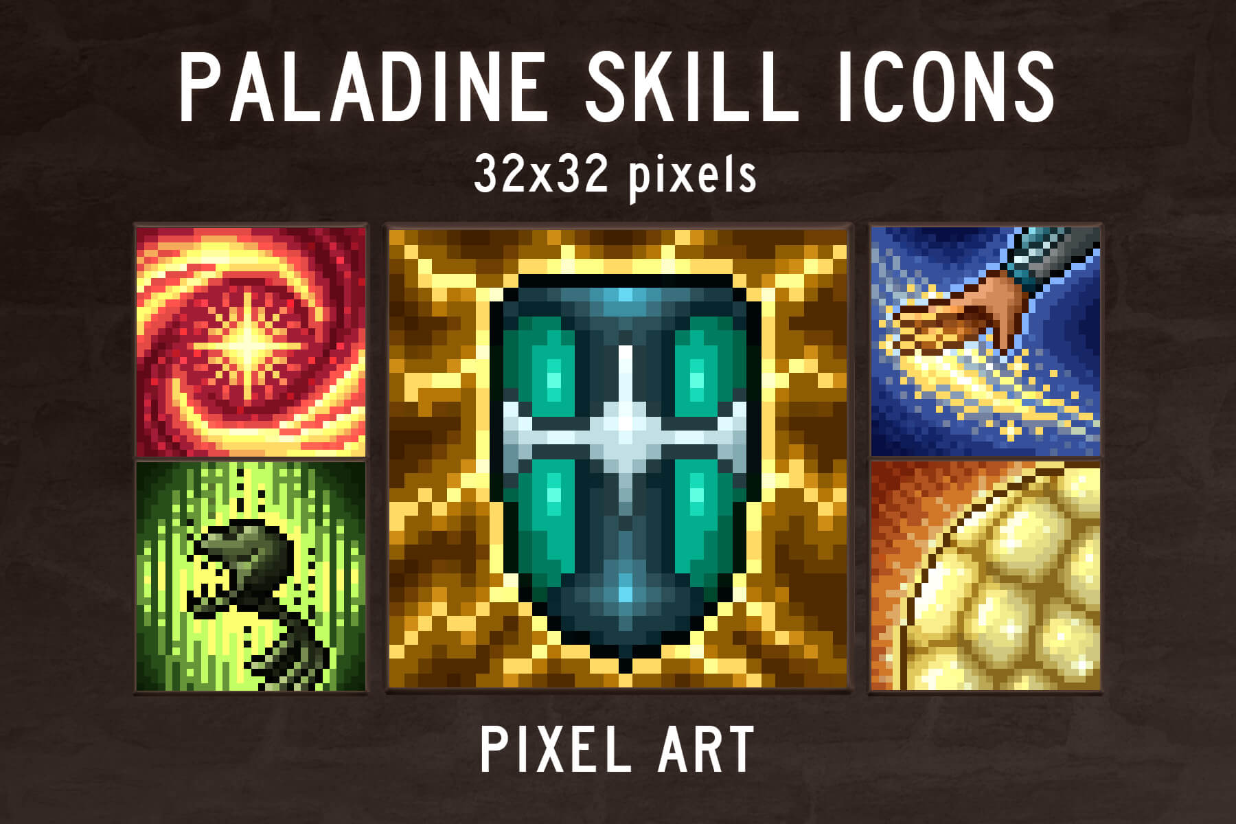 Create 16x16 or 32x32 pixel art character, item, icon, ui by Daviddelmundo