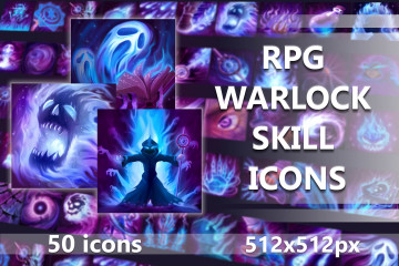 Free RPG Warlock Skill Icons