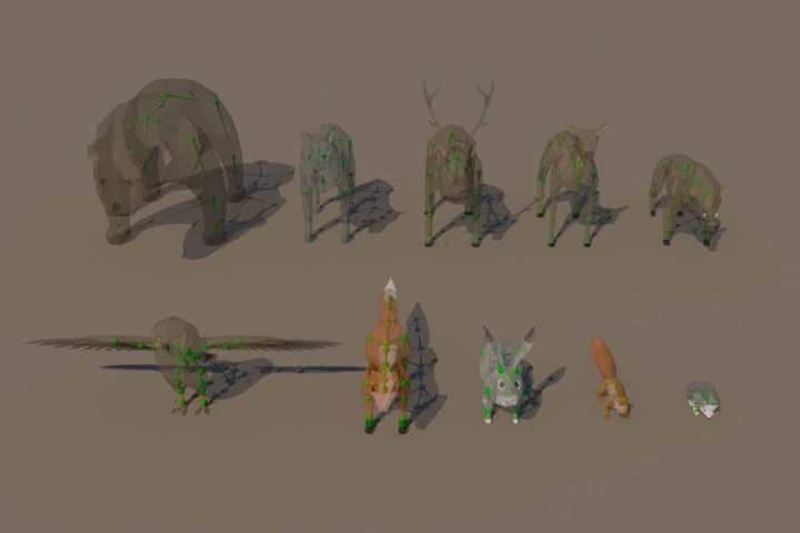 Free Wild Animal 3D Low Poly Models