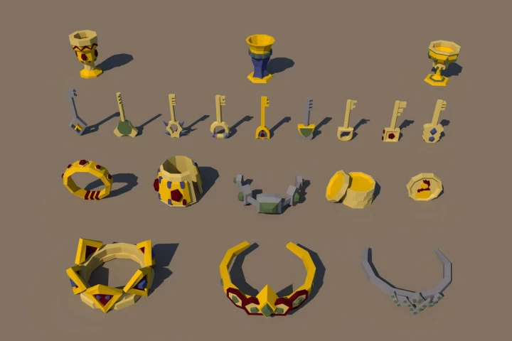 Treasure 3D Low Poly Models