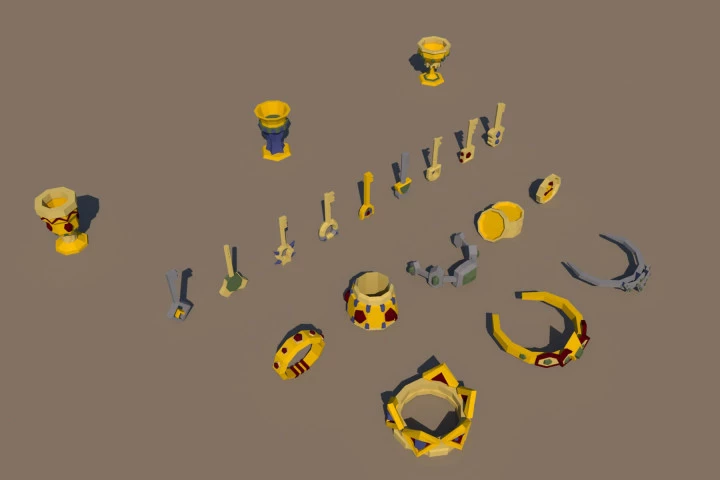 Treasure 3D Low Poly Models