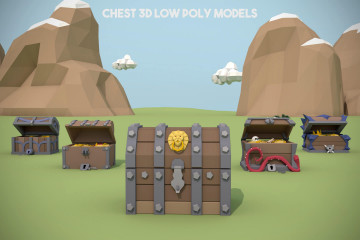 Chest 3D Low Poly Models