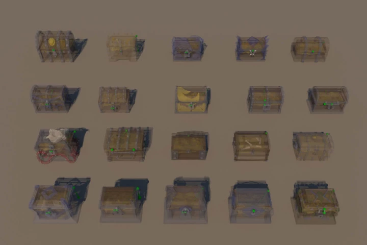 Chest 3D Low Poly Models