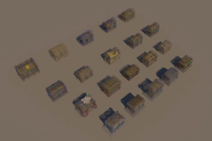 Chest 3D Low Poly Models