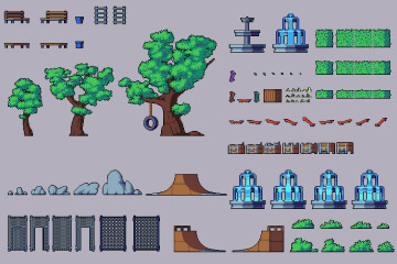 Free Green Zone Tileset Pixel Art Download - CraftPix.net