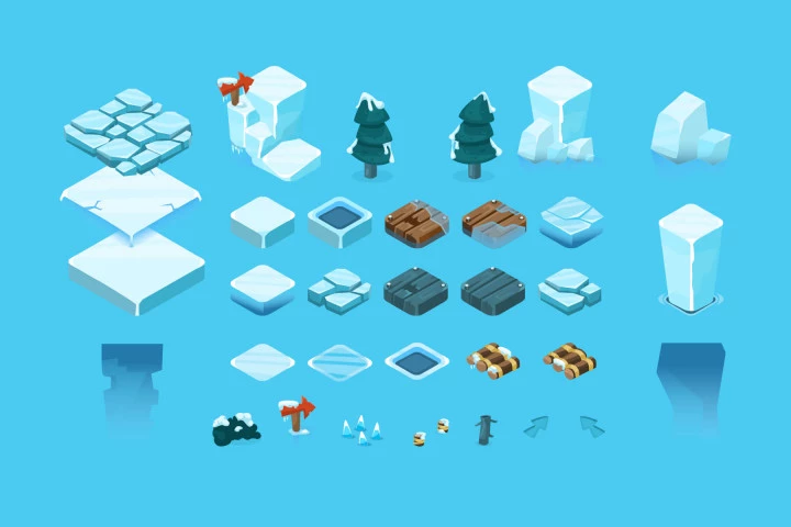 Isometric Arctic Game Assets