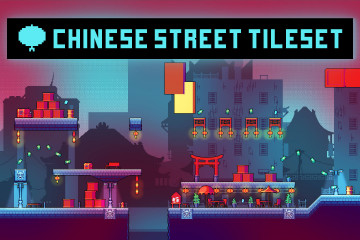 Chinese Street Tileset Pixel Art