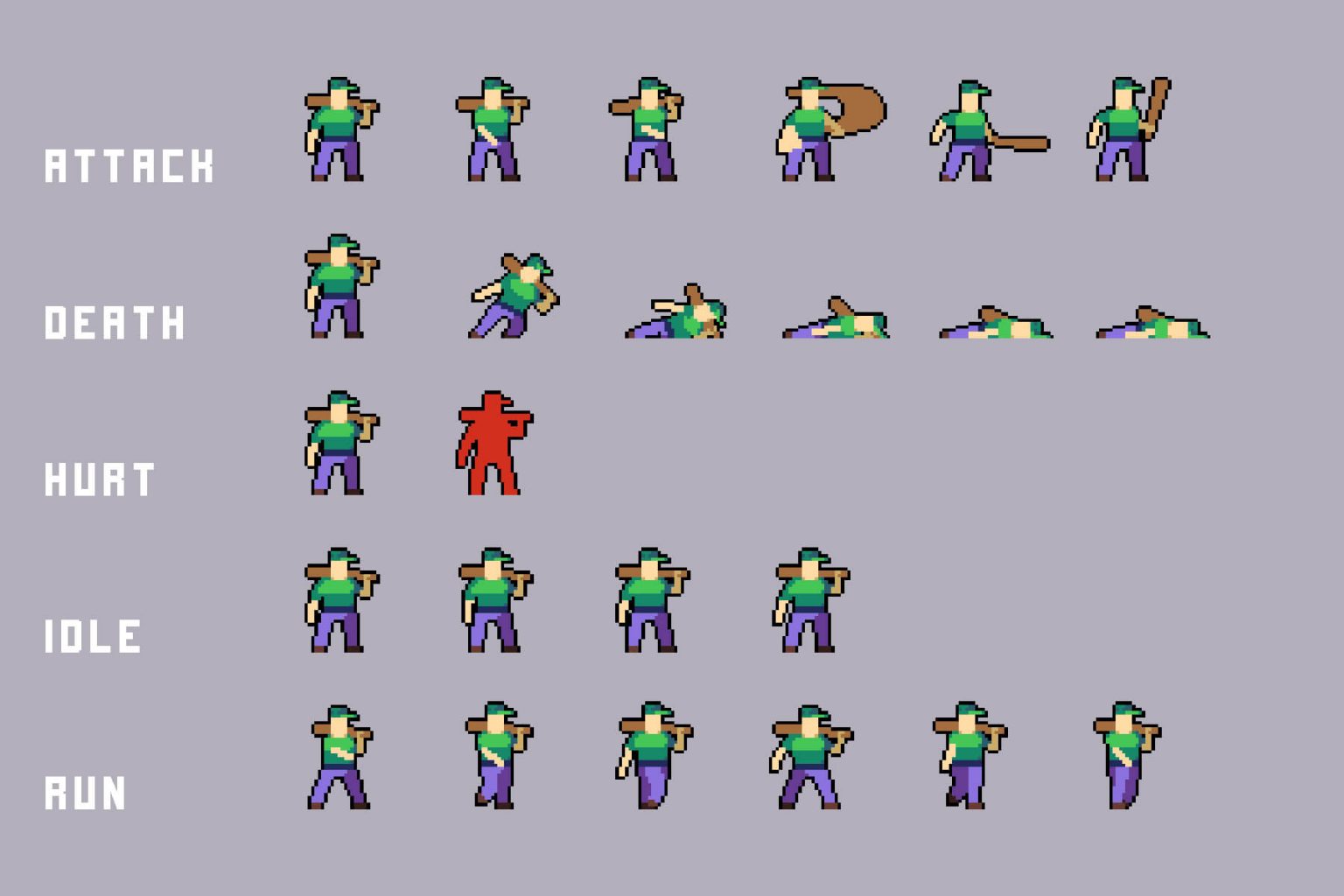 Free City Enemies Pixel Art Sprite Sheets - CraftPix.net