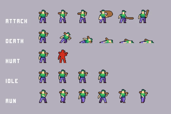 Free City Enemies Pixel Art Sprite Sheets