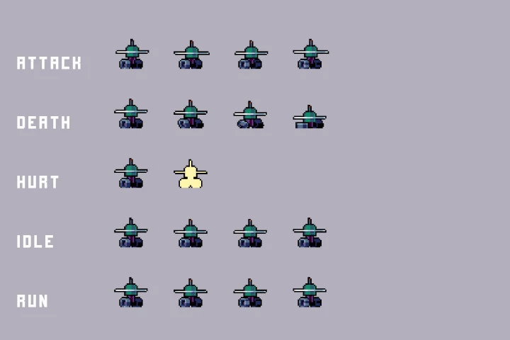 Free City Enemies Pixel Art Sprite Sheets