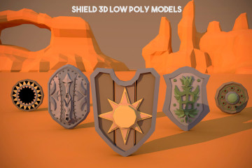 Free Shield 3D Low Poly Models