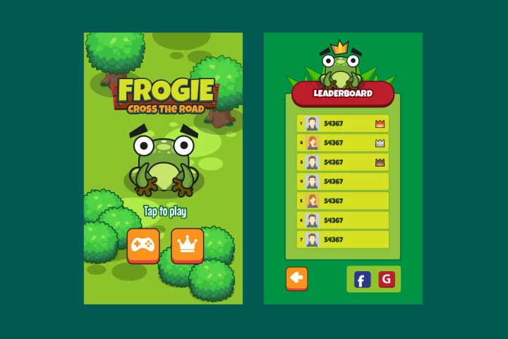 Frogie Cross The Road Game Assets