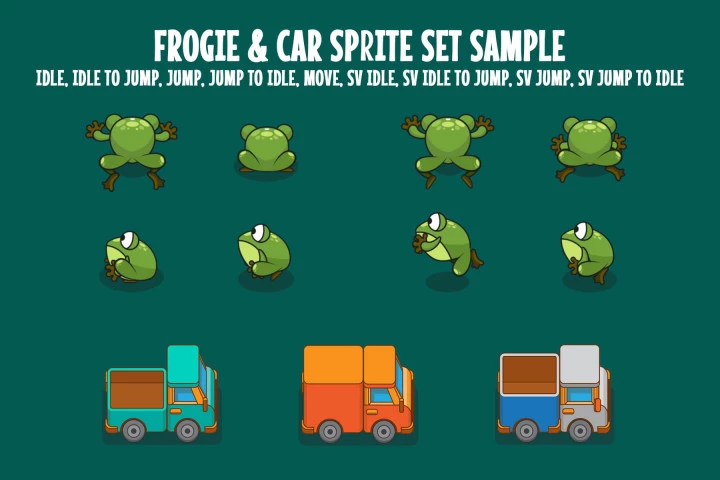 Frogie Cross The Road Game Assets