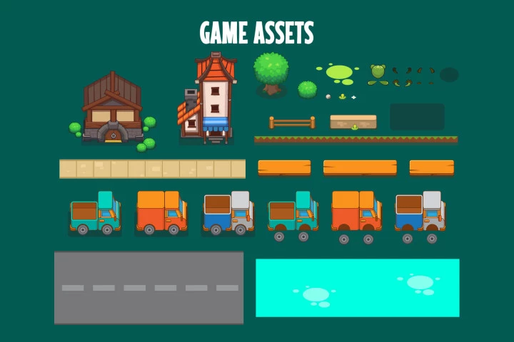 Frogie Cross The Road Game Assets